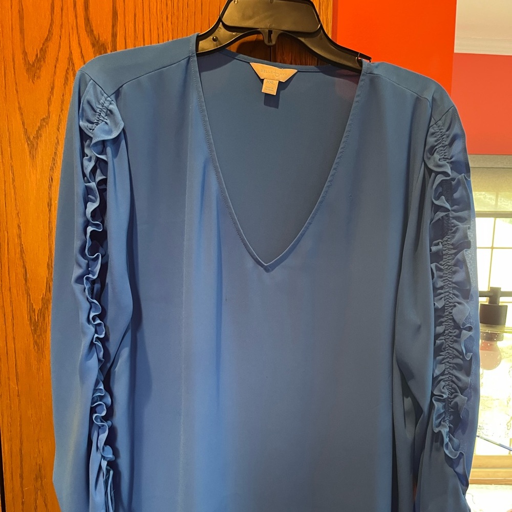 Love the sleeves on this blouse!  They tie at the bottom.